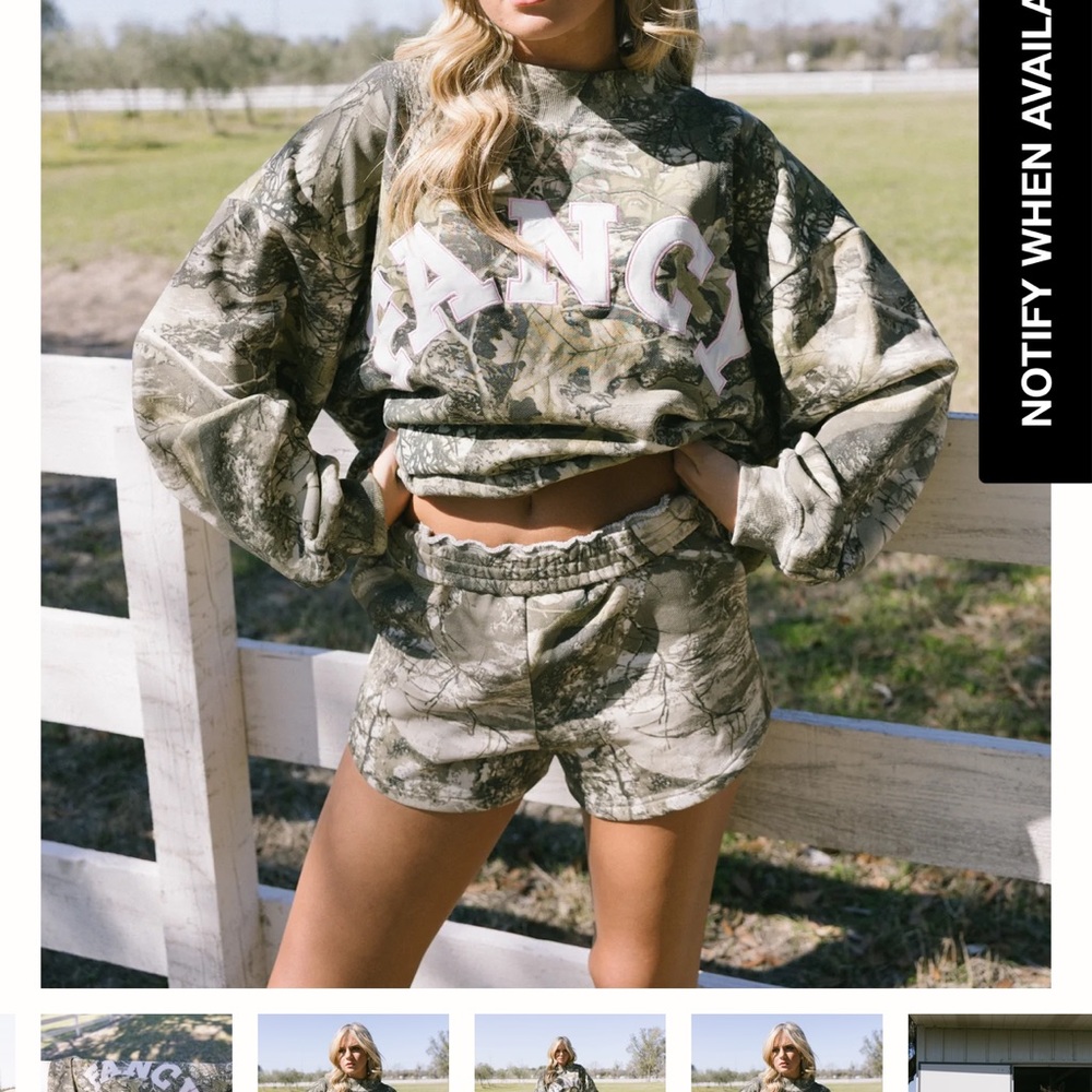 Fancy Camo Pink Mock Neck Sweatshirt